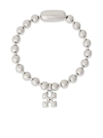 Off-white Bracciale Arrow con catena a sfere - Argento