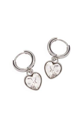 Alex and Ani Heart Huggie Earrings in Silver at Nordstrom