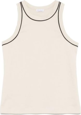 Brunello Cucinelli cotton tank top - Neutrals