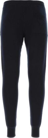 Prada Mens Stretch Cashmere Blend Joggers Navy Nylon Elastane