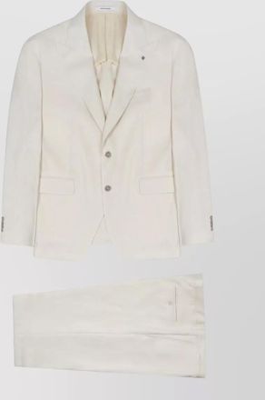 Tagliatore linen single breasted coat