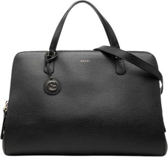 Gucci Pre-owned Vintage Satchel - Dames - Vintage Handtas - Zwart - ONE Size - Leer - Vintage