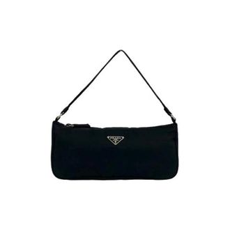 Prada Pre-owned Shoulder Bags, female, Black, Size: ONE SIZE Pre-owned Tessuto Nylon Handbag