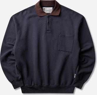 GR10K Men s 30001 Replicated Polo Sweatshirt Blue Navy