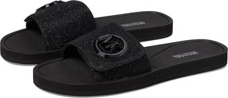 Michael Kors MK Charm Slide Womens Sandals Black : 8 M, Rubber