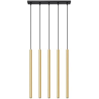 Wonderlamp L&aacute;mpara Colgante Vacu Dorado Pulido, 5 Luces