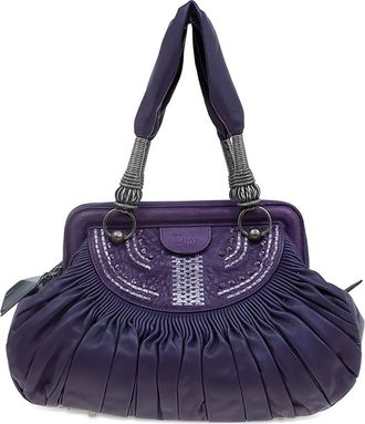 Dior Borsa tote plissettata in pelle 2008 - Viola