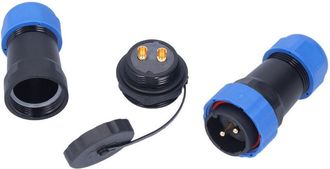 OEM Conector De Aviaci&oacute;n Sp28, Tipo Acoplamiento, 45 A, Alta Corriente, Ip68, Impermeable, Enchufe De 2 Polos