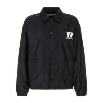Alexander Wang Alexander Wang, Light Jackets, male, Black, Size: S Black Polyester Jacket for Women