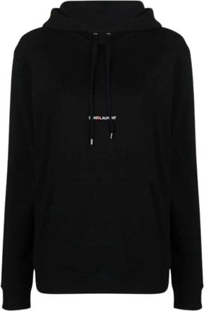 Saint Laurent Hoodies, female, Black, XS, Rive Gauche Hoodie