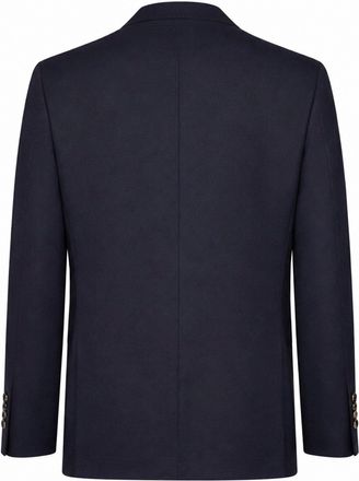 Brunello Cucinelli Mens Deconstructed Blazer, Virgin Wool Blue Jacket