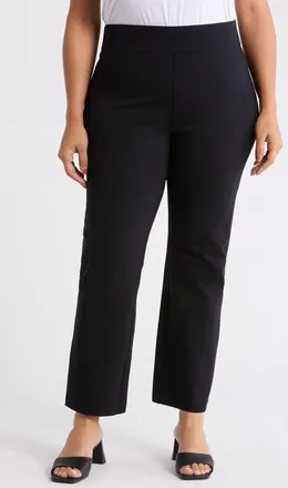 Spanx SPANXsupersmooth PerfectFit Ponte Slim Straight Leg Pants in Classic Black at Nordstrom, Size 2X