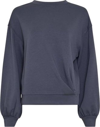 Moss Copenhagen Ima Q Sweatshirt - Dames - Sweatshirts & Hoodies - Blauw - Maat: L/Xl Viscose