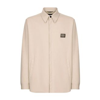 Dolce & Gabbana Heren, Overhemden, Beige, Maat: 2XL Katoen
