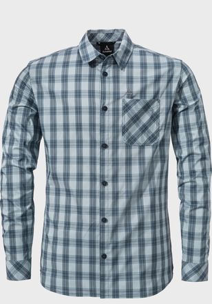 Sch&ouml;ffel Outdoorhemd SCH&Ouml;FFEL Shirt Sobra M, Herren, Gr. 46, Normalgr&ouml;ssen, blau (8860, blau), Oberstoff : 92% Nylon 8% Elasthan, V-Ausschnitt, Hemden Outdoorh