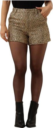 Silvian Heach Korte Broeken, Dames, Geel, L, Polyester, Golden Glamour Broekje