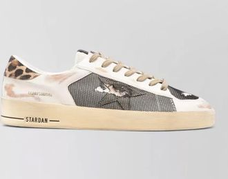 Golden Goose leather and mesh low-top sneakers
