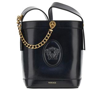 Versace Leather bucket bag with Medusa patch Woman One Size