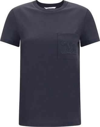 Max Mara Womens T-Shirt Papaia Black Cotton Top