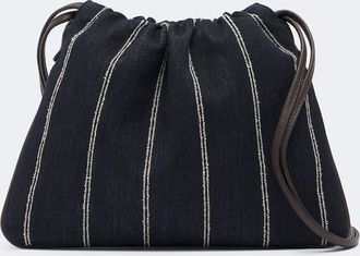 Brunello Cucinelli Monili striped canvas crossbody bag