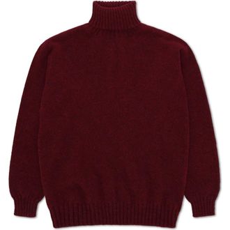 Fortela Shetland Turtleneck Sweater in Burgundy at Nordstrom, Size 40