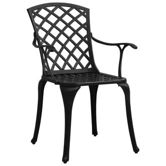 Berkfield Home 3 Piece Bistro Set Cast Aluminium Black