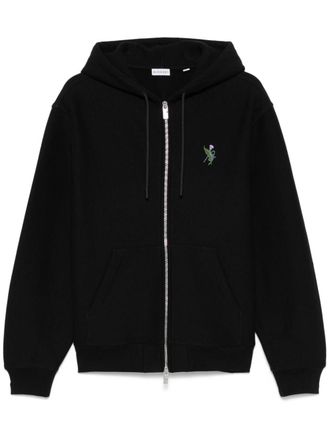 Burberry logo-embroidered hoodie - men - Polyester/Cotton - L - Black
