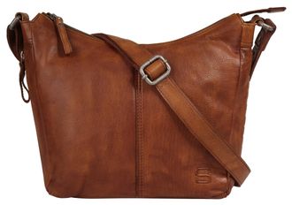 Spikes & Sparrow Umh&auml;ngetasche SPIKES & SPARROW, Damen, Gr. B/H/T: 24cm x 24cm x 8cm onesize, braun (cognac), Leder, vintage, Taschen Umh&auml;ngetasche, echt Leder