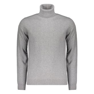 Moorer Cashmere Knitwear, male, Gray, Size: M High-neck Sweater