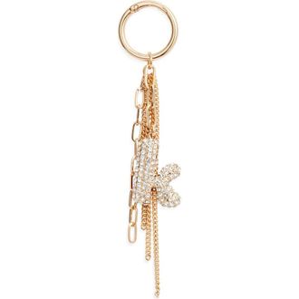 Chelsea28 Pav&eacute; Crystal Inital Bag Charm in K- Clear- Gold at Nordstrom
