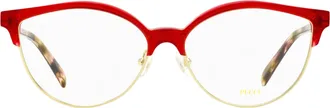 Emilio Pucci EP5259 Oval Brow-Line Eyeglasses - Red