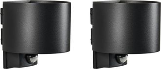 Beliani Conjunto De 2 L&aacute;mparas Led De Pared Exterior Con Sensor De Movimiento Iluminaci&oacute;n Moderna De Aluminio Negro Moray