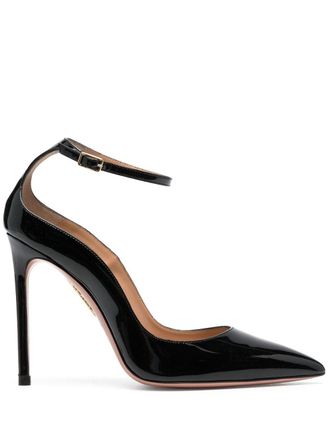 Aquazzura Love Affair 105mm pumps - women - Calf Leather/CALFSKIN/Goat Skin - 40.5 - Black