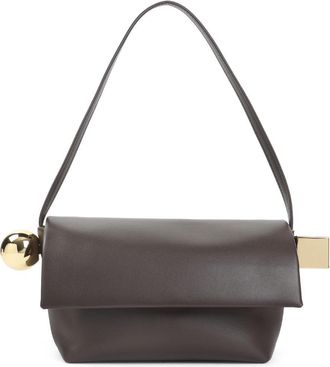 Jacquemus Dark Brown Lamb Leather Le Rond Carre Handbag