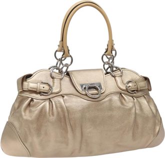 Ferragamo Gancini Shoulder Bag Leather Leather Bag (Pre-Owned)