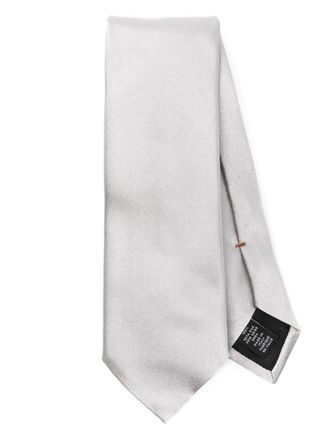 Ermenegildo Zegna pointed-tip silk tie - men - Silk - One Size - Grey
