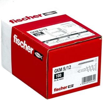 Fischer Taco De Placas De Yeso Encart&oacute;nado Gkm 12 Con Tornillo 31 4,5 X 35 Pz 2 (por 100)