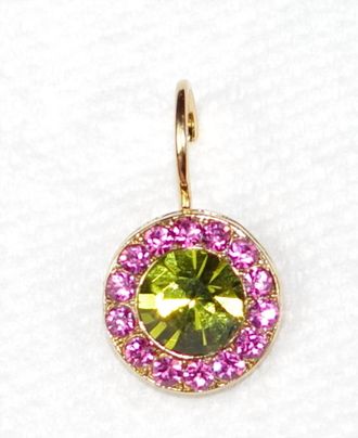 Mariana Womens Sophia Earrings In Pink/ Green