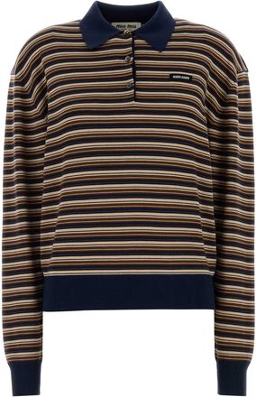 Miu Miu Embroidered Wool Polo Shirt