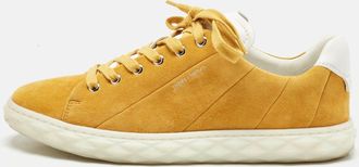Jimmy Choo London Yellow Suede Diamond Light Sneakers
