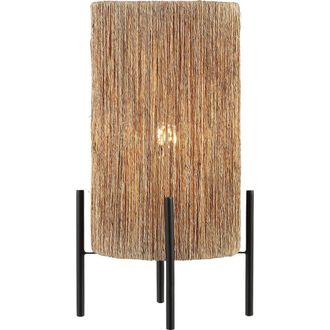 Jonathan Y Designs Kai 16.5 Coastal Minimalist Rattan LED Table Lamp, Brown in Light Brown at Nordstrom