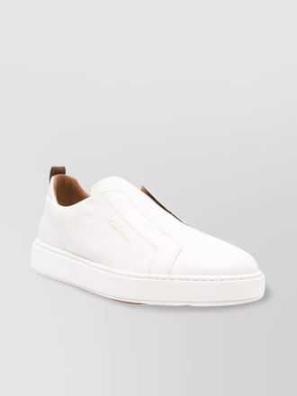 Santoni leather slip-on sneakers