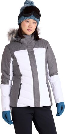 Mountain Warehouse Pyrenees Womens Padded Ski Jacket - Waterproof Ladies Winter Coat, Breathable, Adjustable Fit, Detachable Hood Snowskirt, Air Vents -for Snowboarding 