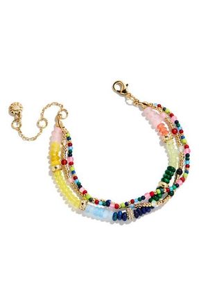 BaubleBar Rowan Semiprecious Layered Bracelet in Gold Multi at Nordstrom