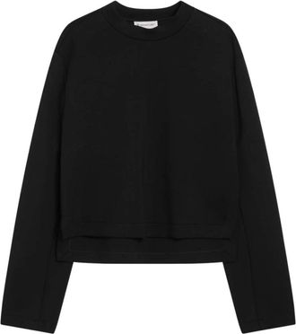 Moncler Zwarte Trui Edward Enninful Stijl - Dames - Sweatshirts - Zwart - S - Hoodies & sweatvesten