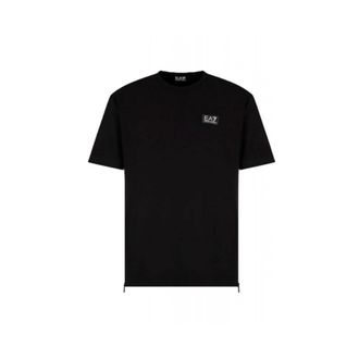 Emporio Armani T-Shirt Logo Side Zip - Heren - T-shirts - Zwart - XL - Katoen - Tops