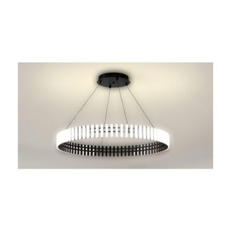 OEM Klavia 80 - L&aacute;mpara Led Moderna De Anillo Negro 80 Cm