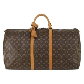 Louis Vuitton Pre-owned Weekend Bags, unisex, Brown, Size: ONE SIZE Pre-owned Canvas Weekend Bag