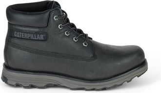 CAT Heren Founder Zwarte Leren Alledaagse Enkellaarsjes