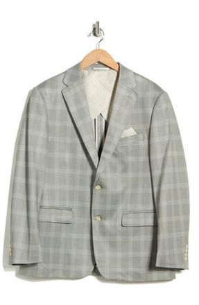 Duchamp Plaid Sport Coat in Light Green at Nordstrom Rack, Size 38 Regular